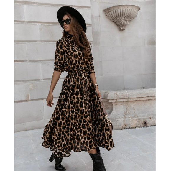 Primrose SIgnature Boutique Dresses & Skirts - ✨CHEETAH PRINT MIDI DRESS✨